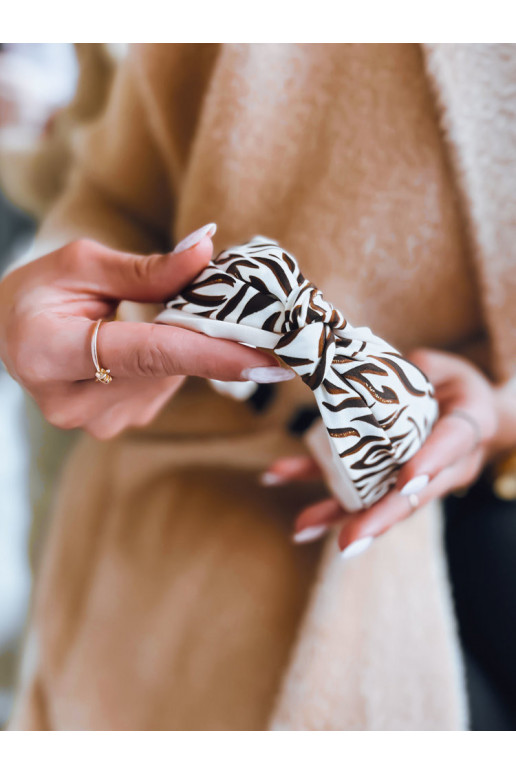 Sieviešu auduma matu lenta gaiši bēša...