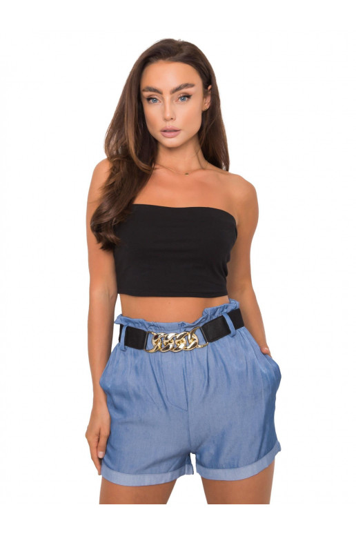 Zili šorti ar svītru Marella