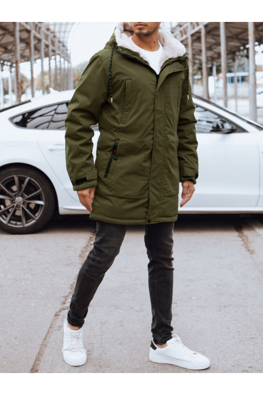 Vīriešu zaļa ziemas jaka
