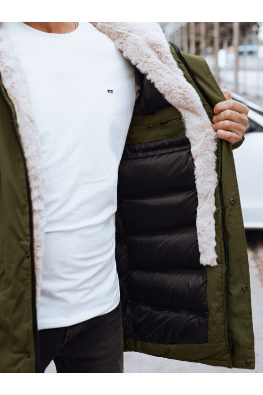 Vīriešu zaļa ziemas jaka