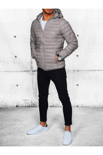 Vīriešu jaka gaiši pelēka 2