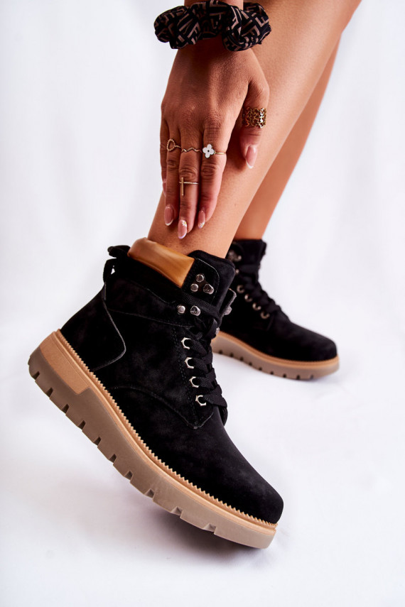 Āda Sieviešu puszābaki ar platformu melnas krāsas Ressa