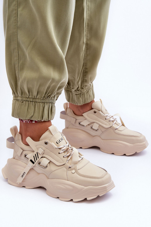 sporta apavi Sneakers modeļa apavi GOE MM2N4015 smilšu krāsas