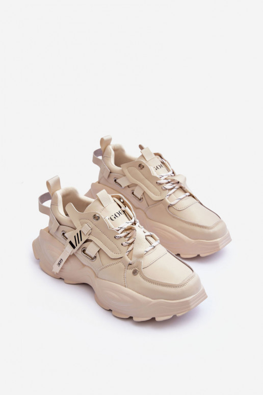 sporta apavi Sneakers modeļa apavi GOE MM2N4015 smilšu krāsas