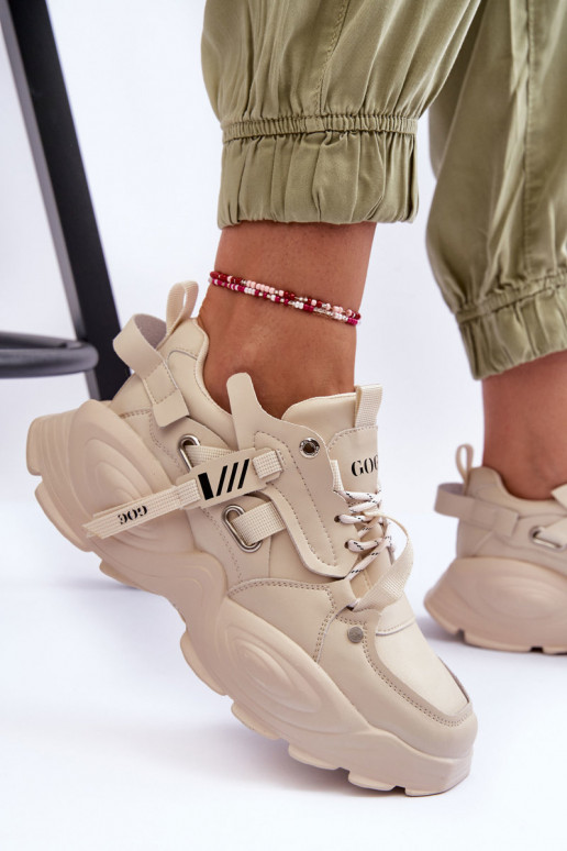sporta apavi Sneakers modeļa apavi GOE MM2N4015 smilšu krāsas