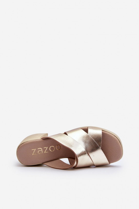 Zazoo 40373 Čibas no dabīgas ādas Klocke Zelta krāsas
