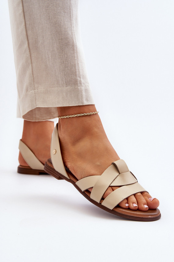 Zazoo 40185 Ērti Āda Ievelkamas smilšu krāsas