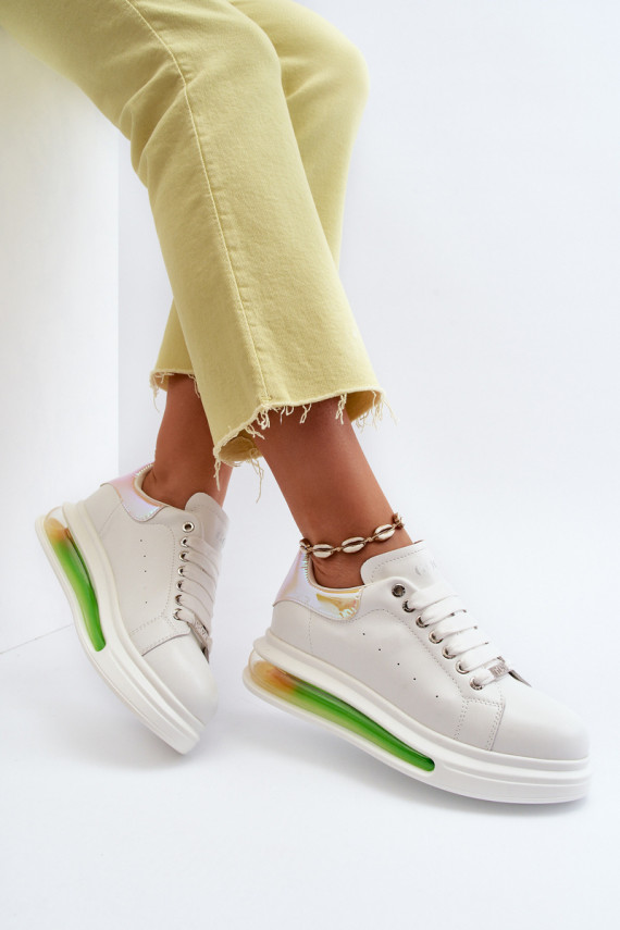 Sneakers modeļa apavi Sievišķīgs Āda GOE NN2N4029 baltas krāsas