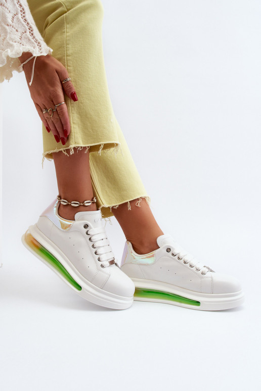 Sneakers modeļa apavi Sievišķīgs Āda GOE NN2N4029 baltas krāsas