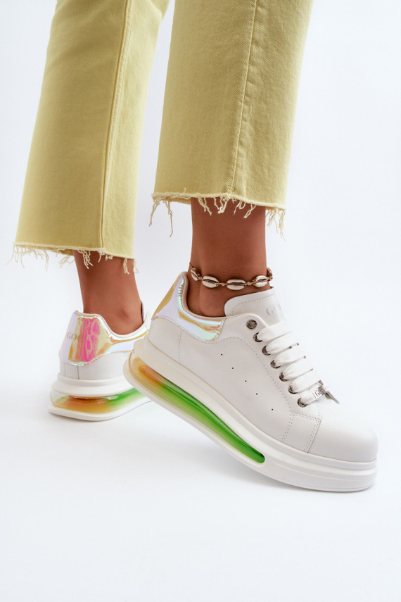 Sneakers modeļa apavi Sievišķīgs Āda GOE NN2N4029 baltas krāsas