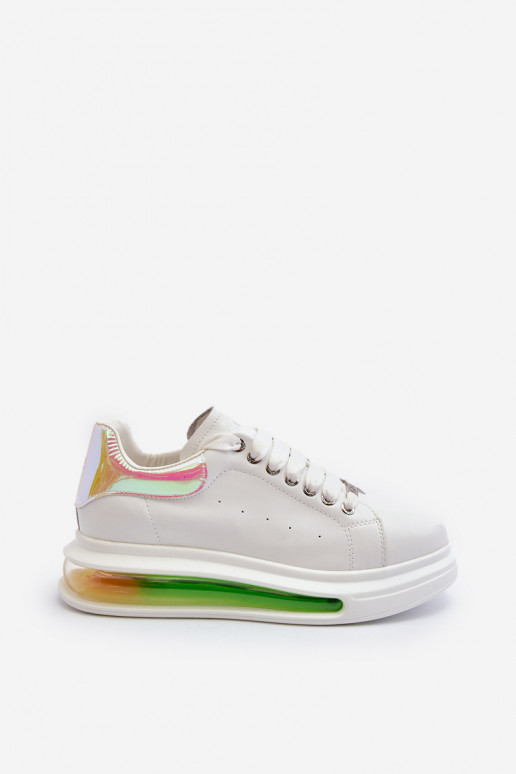 Sneakers modeļa apavi Sievišķīgs Āda GOE NN2N4029 baltas krāsas