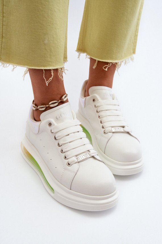 Sneakers modeļa apavi Sievišķīgs Āda GOE NN2N4029 baltas krāsas