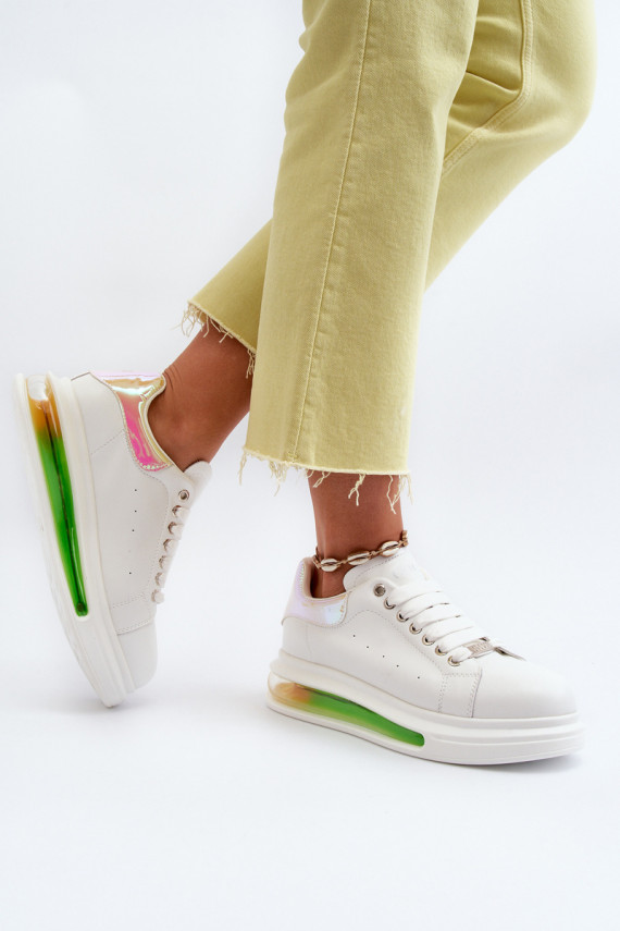 Sneakers modeļa apavi Sievišķīgs Āda GOE NN2N4029 baltas krāsas