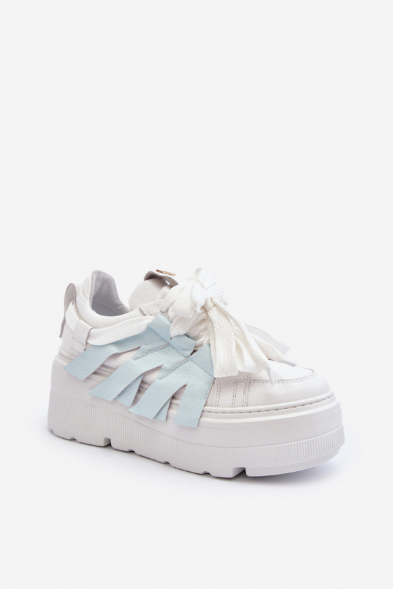 Zazoo 2F-7033 Sneakers modeļa apavi ar platformu Zilas krāsas