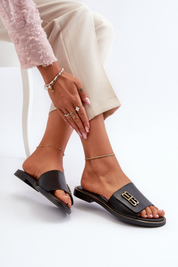Zazoo 40384 Eleganta stila Čibas no dabīgas ādas Sievišķīgs melnas krāsas 2