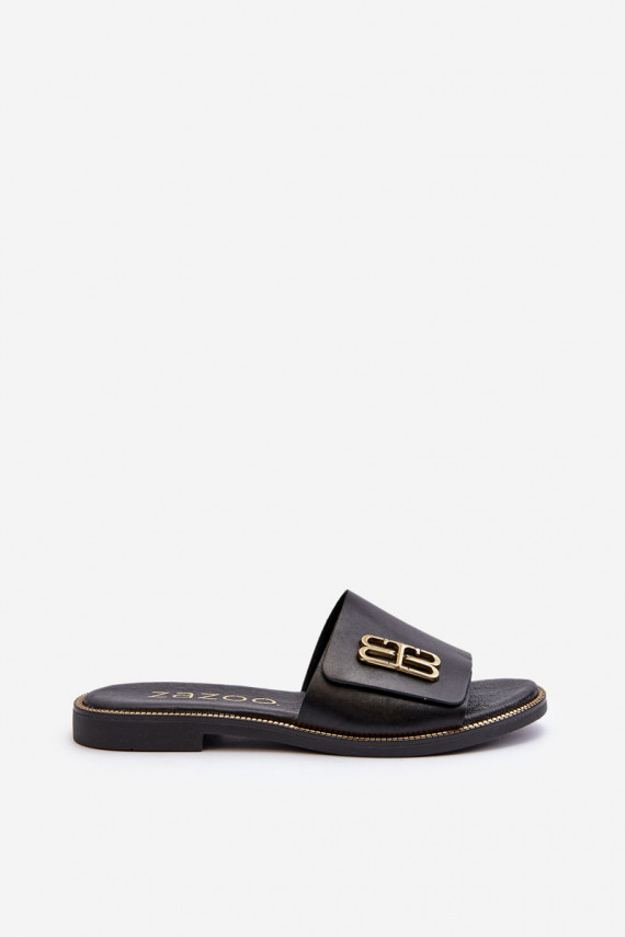 Zazoo 40384 Eleganta stila Čibas no dabīgas ādas Sievišķīgs melnas krāsas