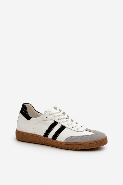 Zazoo N1068 Āda Zems Sneakers modeļa apavi Sievišķīgs baltas krāsas