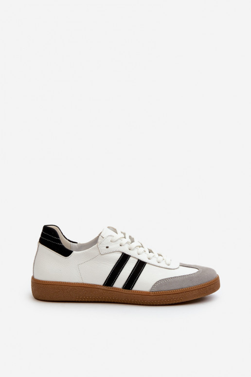 Zazoo N1068 Āda Zems Sneakers modeļa apavi Sievišķīgs baltas krāsas