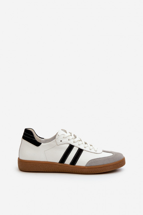 Zazoo N1068 Āda Zems Sneakers modeļa apavi Sievišķīgs baltas krāsas