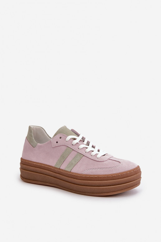 Zazoo N1068S4 Sneakers modeļa apavi ar platformu Violeta krāsa
