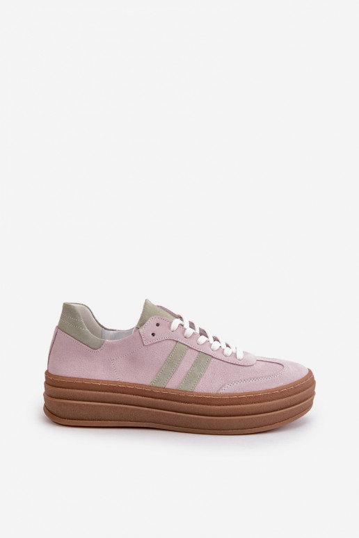 Zazoo N1068S4 Sneakers modeļa apavi ar platformu Violeta krāsa