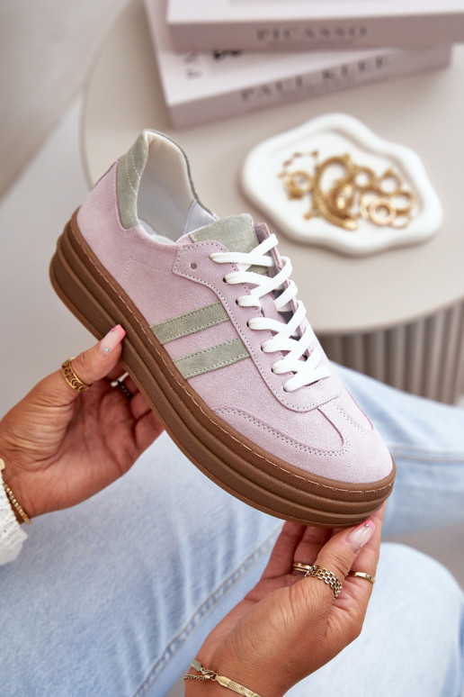 Zazoo N1068S4 Sneakers modeļa apavi ar platformu Violeta krāsa