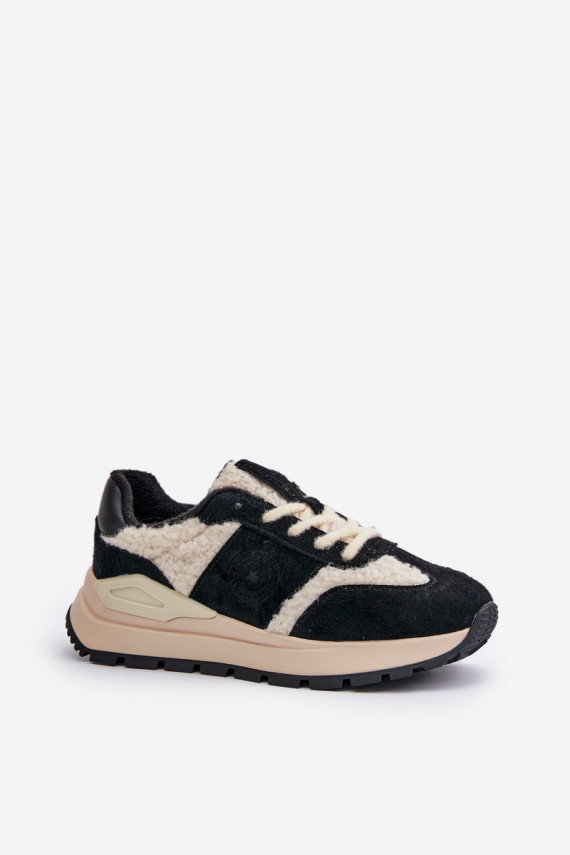 siltināti Sneakers modeļa apavi Sievišķīgs Āda Big Star OO274A318 HI-POLY SYSTEM melnas krāsas