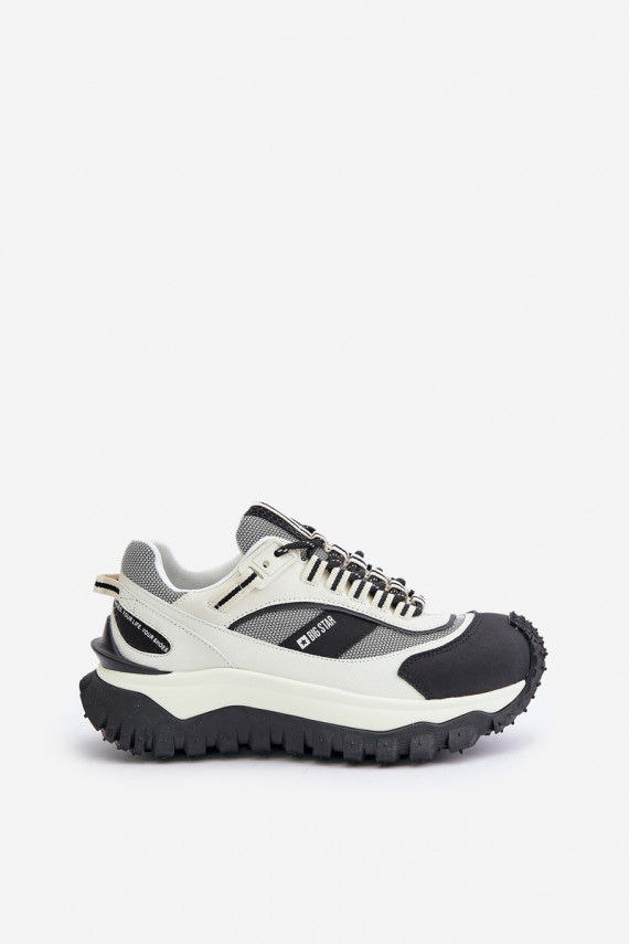 Āda Sneakers modeļa apavi Sievišķīgs ar platformu Big Star OO274A220 HI-POLY SYSTEM Baltas-melnas krāsas