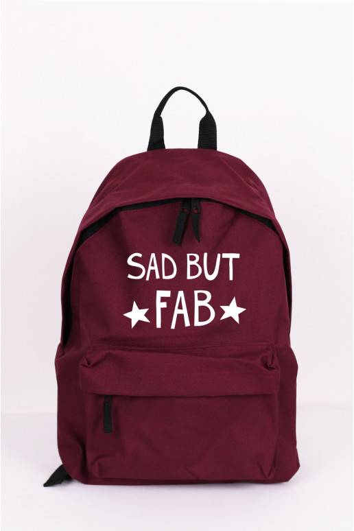 Bordo krāsas mugursoma "Sad But Fab"