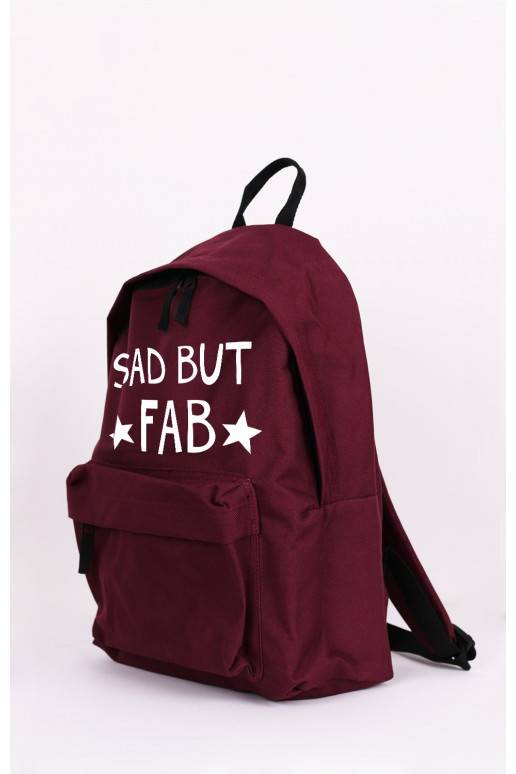Bordo krāsas mugursoma "Sad But Fab" Bordo krāsas mugursoma "Sad But Fab"