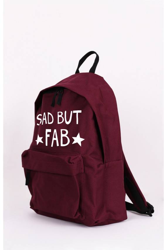 Bordo krāsas mugursoma "Sad But Fab"