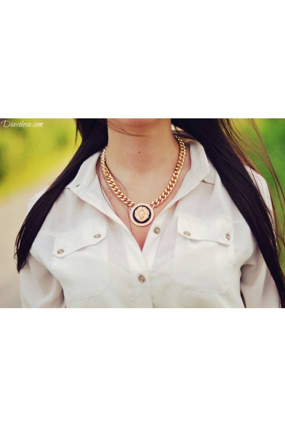 Kaklo papuošalas "Chain and Lion"