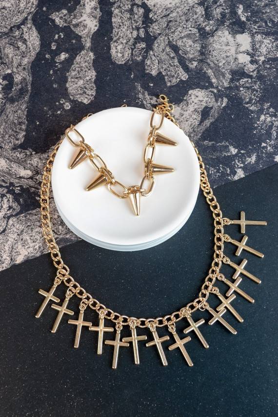 ROTASLIETU KOMPLEKTS "Glam Rock Crosses"