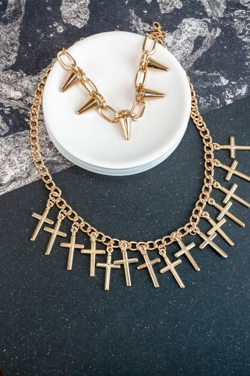 ROTASLIETU KOMPLEKTS "Glam Rock Crosses"