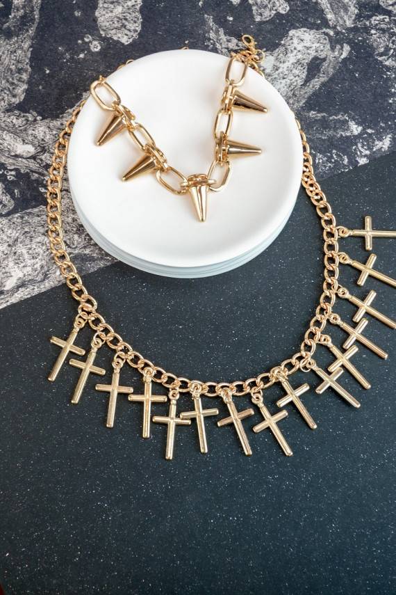 ROTASLIETU KOMPLEKTS "Glam Rock Crosses"