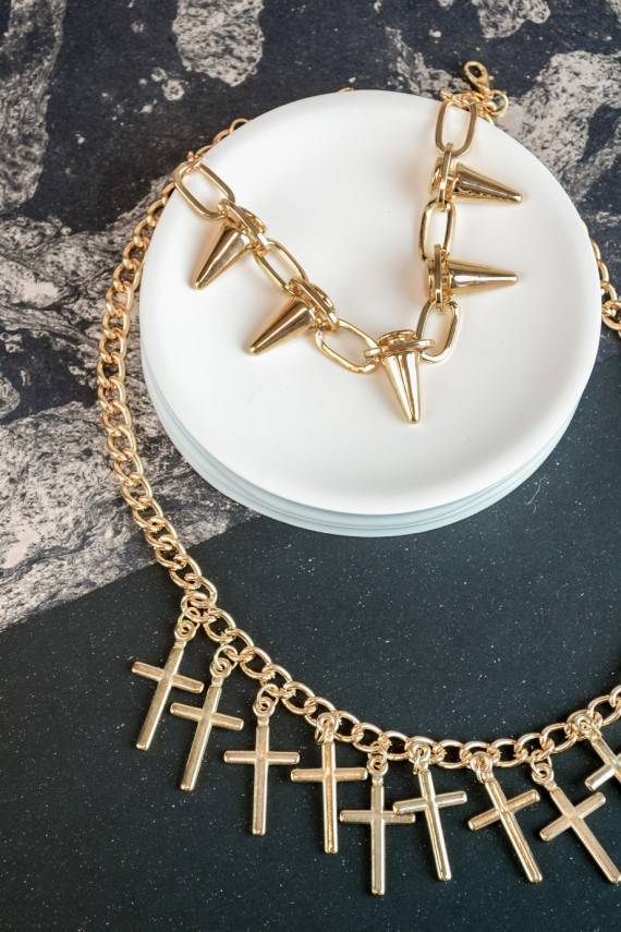 ROTASLIETU KOMPLEKTS "Glam Rock Crosses"