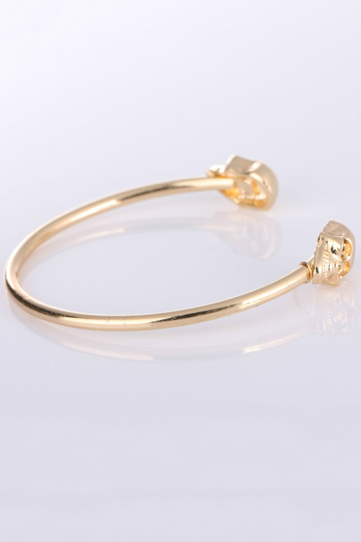 Apyrankė "Dvi kaukolės" aukso spalvos Apyrankė "Dvi kaukolės" aukso spalvos