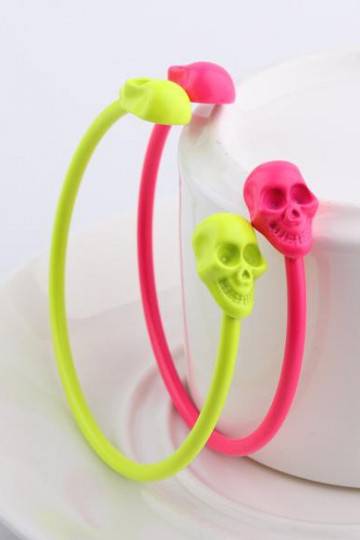 Apyrankė "Dvi kaukolės" sidabro spalvos 2