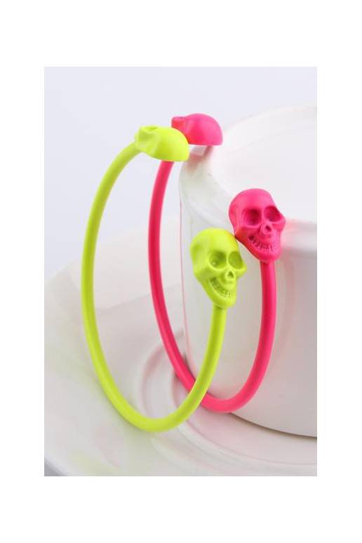 Apyrankė "Dvi kaukolės" sidabro spalvos