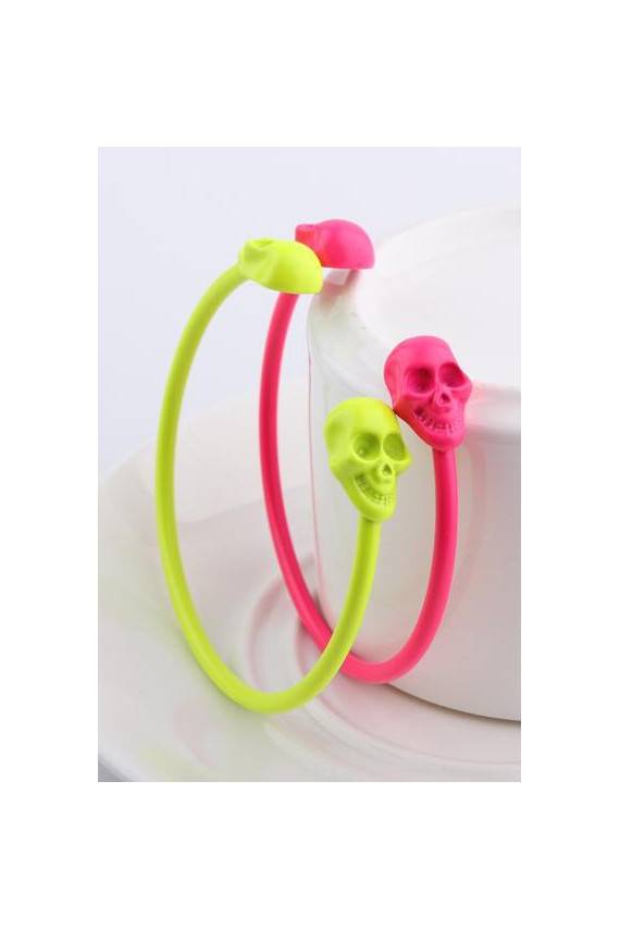 Apyrankė "Dvi kaukolės" sidabro spalvos