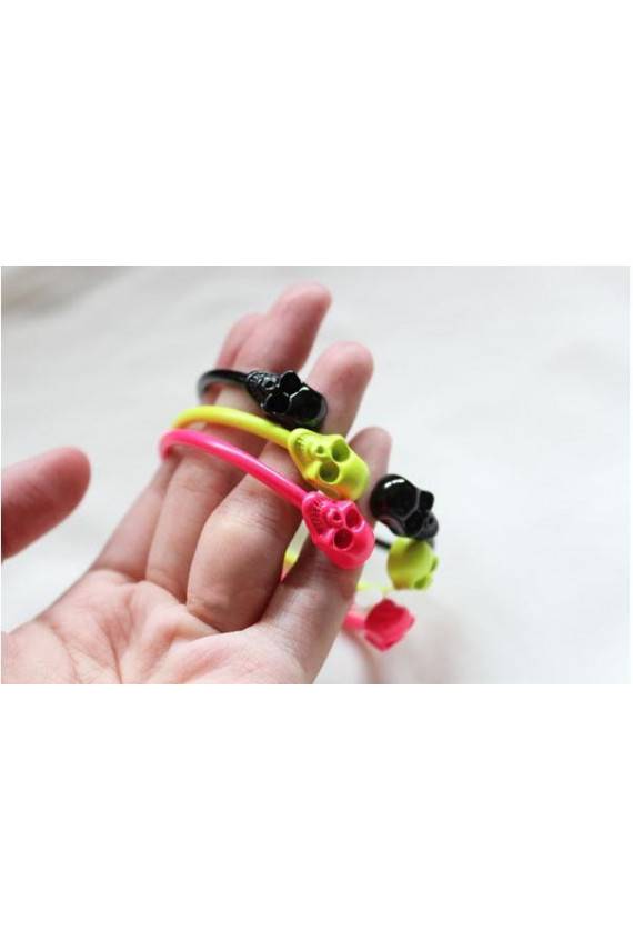 Apyrankė "Dvi kaukolės" sidabro spalvos