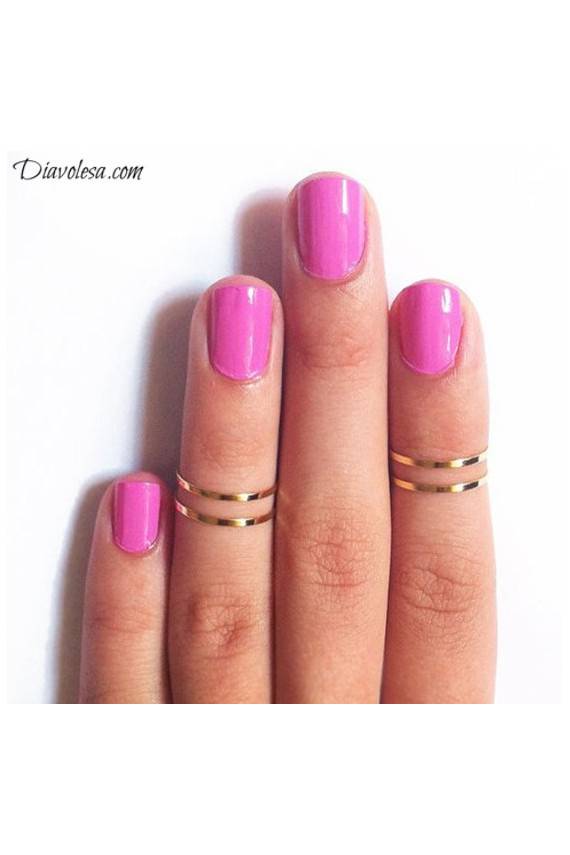 5 plonų žiedų komplektas aukso spalvos