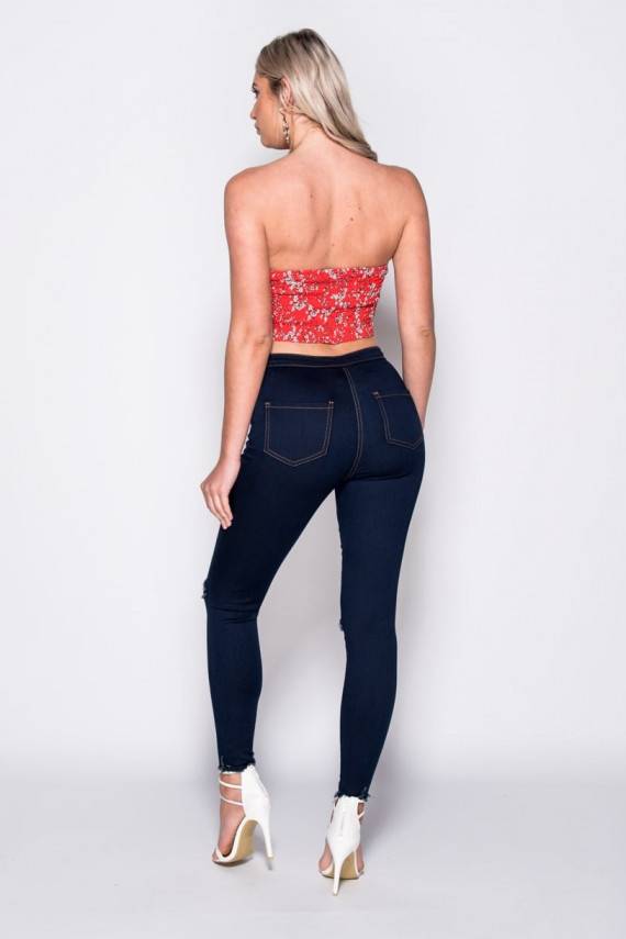 DŽINSI "Classic Ripped Knee Jeggings"