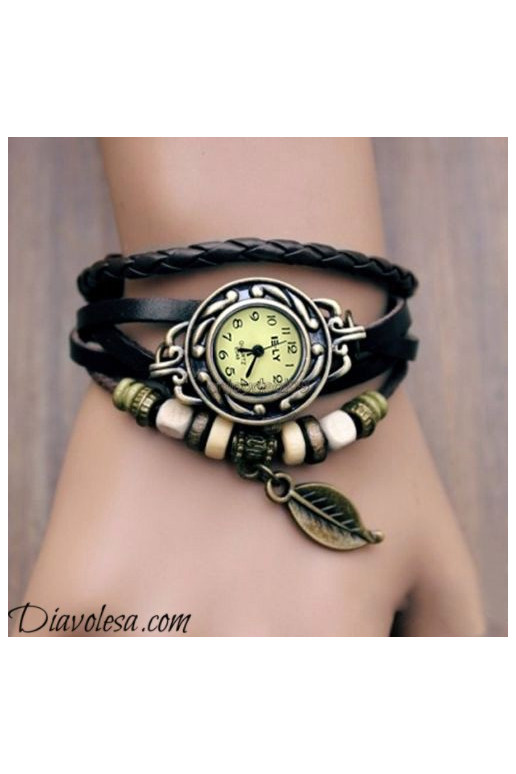 Laikrodis "Fan of Nature", juodas Laikrodis "Fan of Nature", juodas