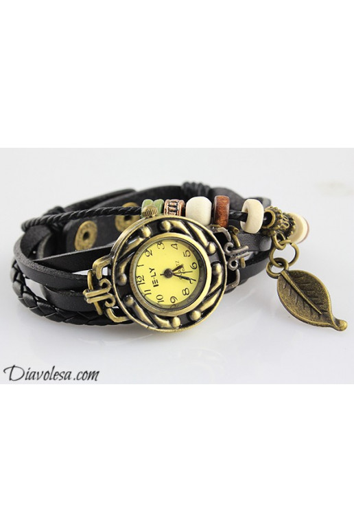 Laikrodis "Fan of Nature", juodas Laikrodis "Fan of Nature", juodas