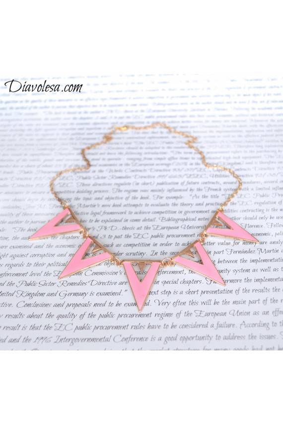 Kaklo papuošalas "Egypt treasure", rausvas