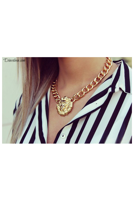 Kaklo papuošalas "Lion on the Chain" Kaklo papuošalas "Lion on the Chain"
