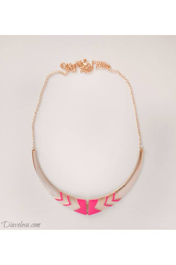 Kaklo papuošalas "Queen of Africa", rožinis