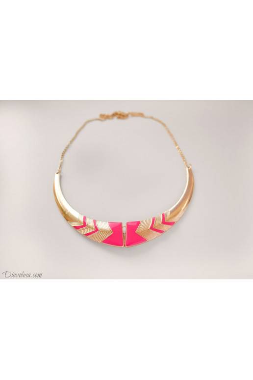 Kaklo papuošalas "Queen of Africa", rožinis