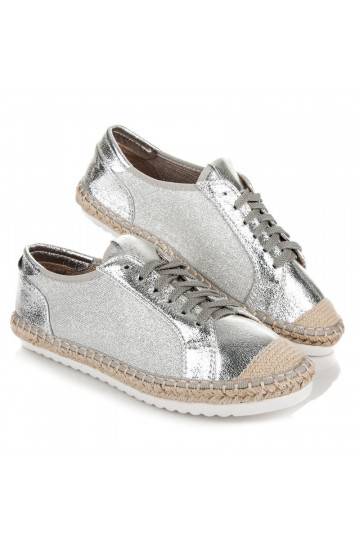 Auduma pelēkas un sudraba espadrilles HSYFA11S